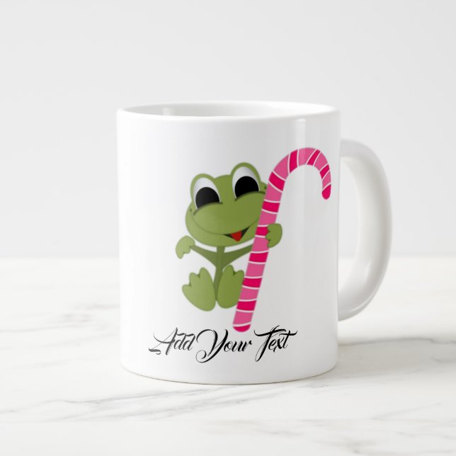 Gåva (lägg till din text & godsaker) Jättekrus Jumbo Mugg (Framsida höger)