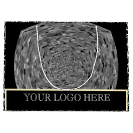 GÅVA _ SVART SILVER  STOR PRESENTPÅSE