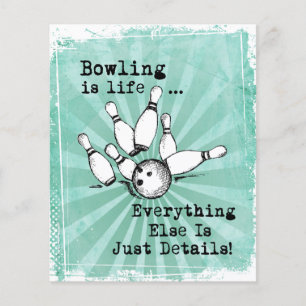 Gåva till bowlingfantast, rolig bowlingpresent flygblad