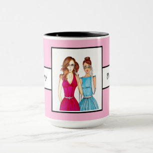 Gåva till brudtärnor Rosa Ringer 15oz Mugg