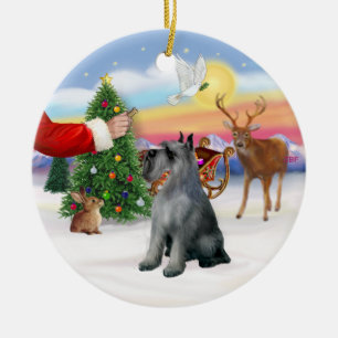 Gåva till en Giant Schnauzer (K/H) Julgransprydnad Keramik