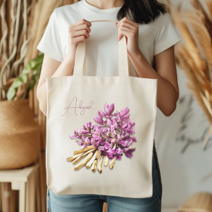 Gåva till henne Astragalus Blommor Ört Anpassad Tygkasse