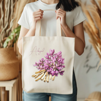 Gåva till henne Astragalus Blommor Ört Anpassad Tygkasse