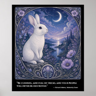Gåva till kaninälskare och bokälskare poster