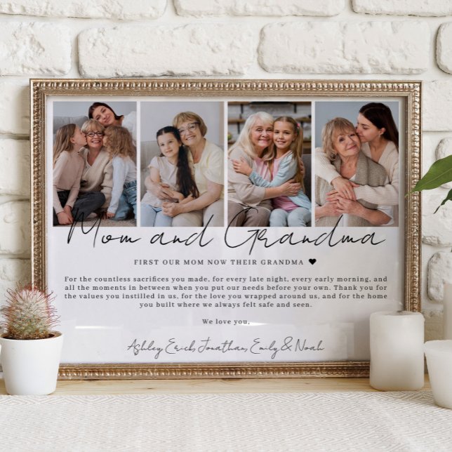 Gåva till mamma och mormor från barn och barnbarn poster (Skapare uppladdad)