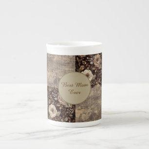 Gåva till mamma, vintage, Bästa mamma någonsin, Va Benporslin Mugg