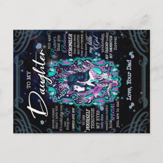 Gåva till min dotter, brev till dotter från pappa vykort