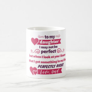 gåva till min dotter - kärlek, pappa kaffemugg