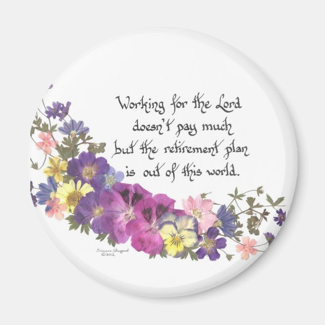 gåva till volontärer eller kyrkoarbetare magnet (Framsidan)