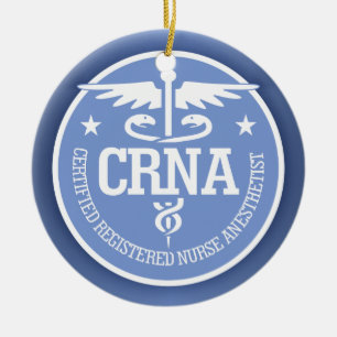 Gåvaidéer för Caduceus CRNA Julgransprydnad Keramik