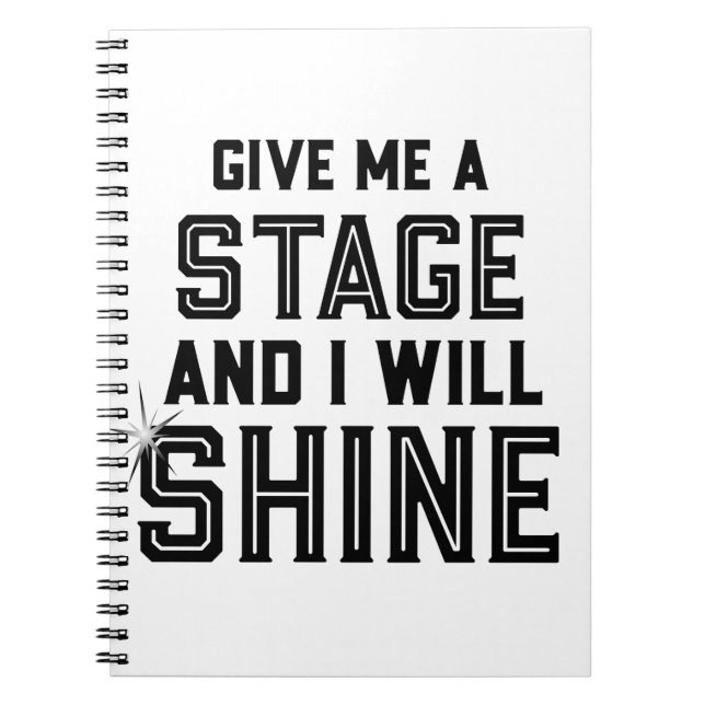 Gåvan för dansstudentteatern ger mig en arrangera anteckningsbok (Framsidan)