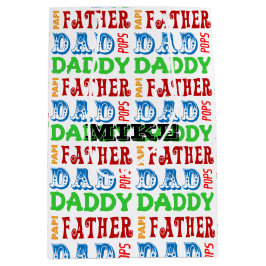 Gåvan för pappanamnpersonligen hänger lös