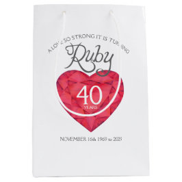 Gåvan för smycken för årsdagen för rubyen 40th