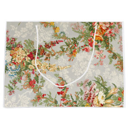 Gåvan hänger lös med en blom- vintageillustration