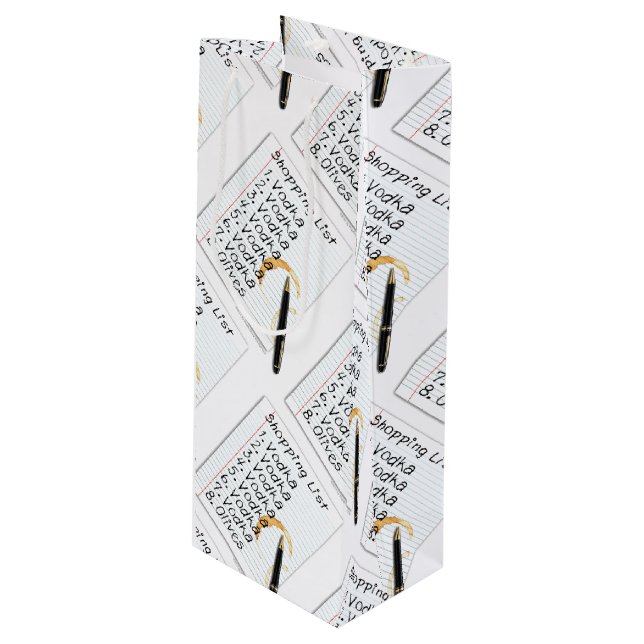 GÅVAN HÄNGER LÖS - VODKASHOPPING LISTAR (Framsidan Vinklad)