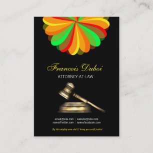 Gavel Lawyer Attorney Law Firm Affärskort Visitkort