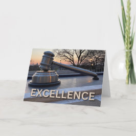 Gavel Statue - Excellence Kort