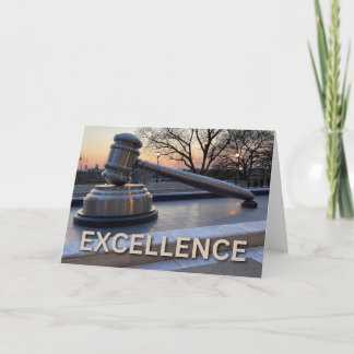 Gavel Statue - Excellence Kort