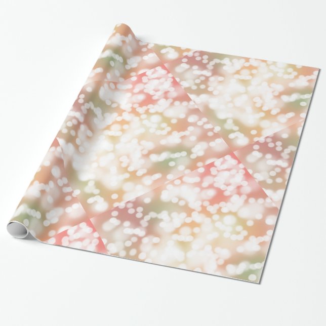 Gåvepresent Vattenfärg Pastell Bokeh Suddig Ljusef Presentpapper (Utrullad)