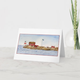 Gaveskar Lighthouse-hälsningskort Kort