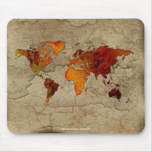 Gåvgift för den gamla World Map Designer Musmatta