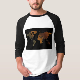 Gåvgift för den gamla World Map Designer T Shirt