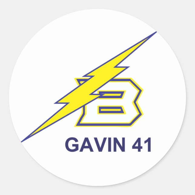 GAVIN 41 RUNT KLISTERMÄRKE (Framsida)