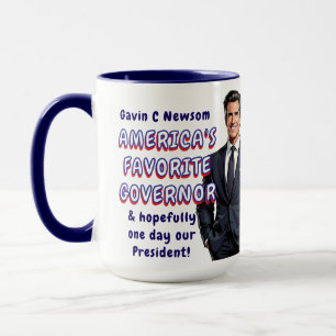 Gavin C Newsom Amerikansk favoritguvernör Mugg