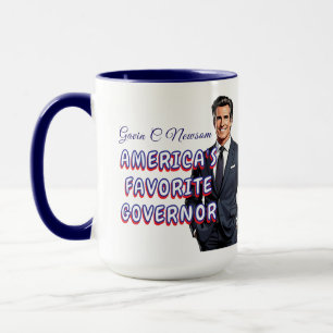 Gavin C Newsom Amerikansk favoritguvernör Mugg