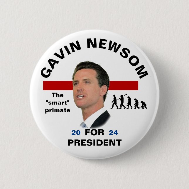 Gavin Newsom 2024 Knapp (Framsida)