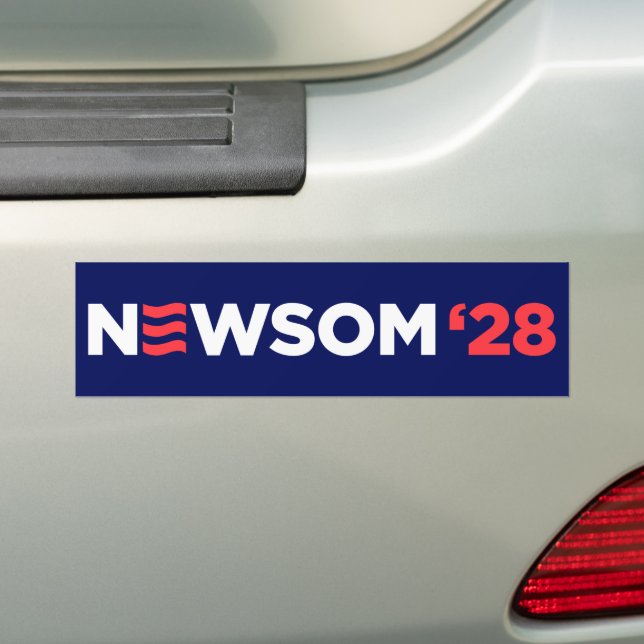 Gavin Newsom 2028 Bildekal (På Bil)