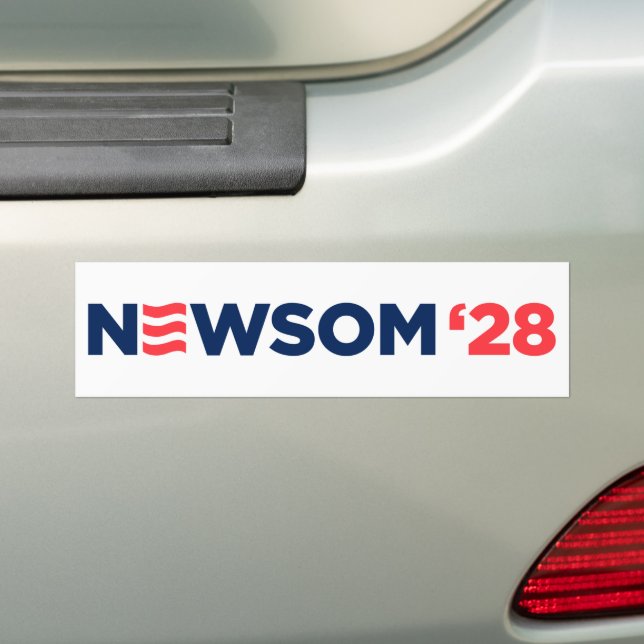 Gavin Newsom 2028 Bildekal (På Bil)