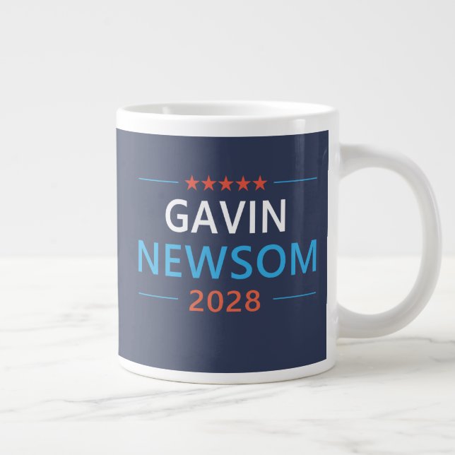 Gavin Newsom 2028 För President Jumbo Mugg (Höger)