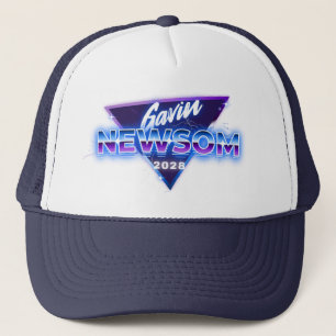 Gavin Newsom 2028 För President Retro 80-tal Keps