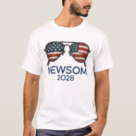Gavin Newsom 2028 för president Sunglass T Shirt