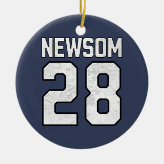 Gavin Newsom 2028 Julgransprydnad Keramik