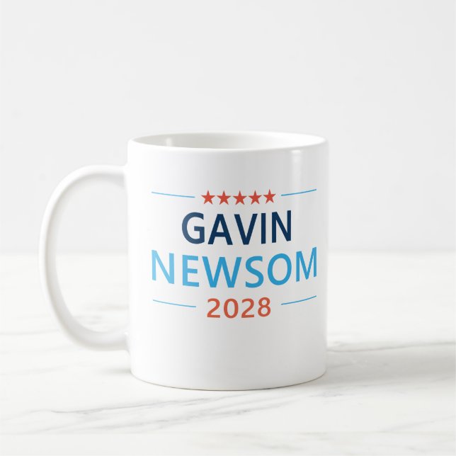 Gavin Newsom 2028 Kaffemugg (Vänster)