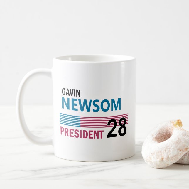 Gavin Newsom 2028 Kaffemugg (Med munk)