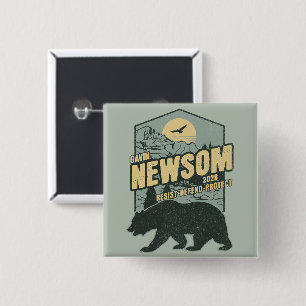 Gavin Newsom 2028 Motstå Skydda Försvara Knapp