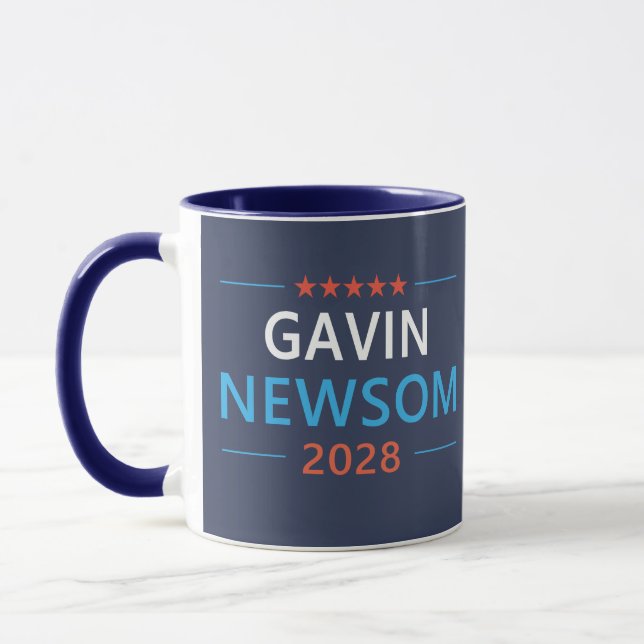 Gavin Newsom 2028 Mugg (Vänster)