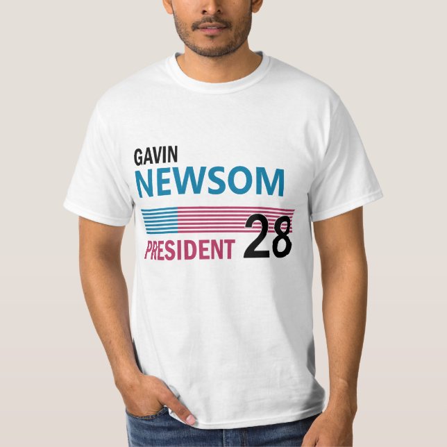 Gavin Newsom 2028 T Shirt (Framsida)