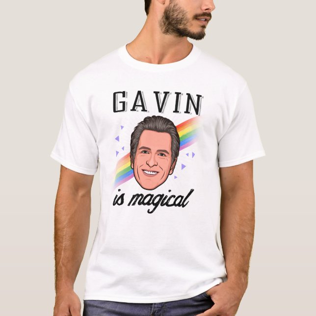 Gavin Newsom är Magic T Shirt (Framsida)