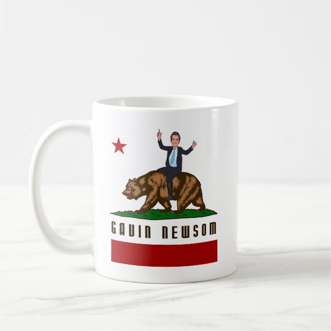 GAVIN NEWSOM CA FLAGGA KAFFEMUGG (Vänster)