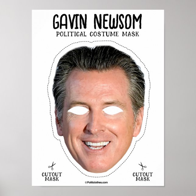 Gavin Newsom Costume Mask Poster (Framsidan)