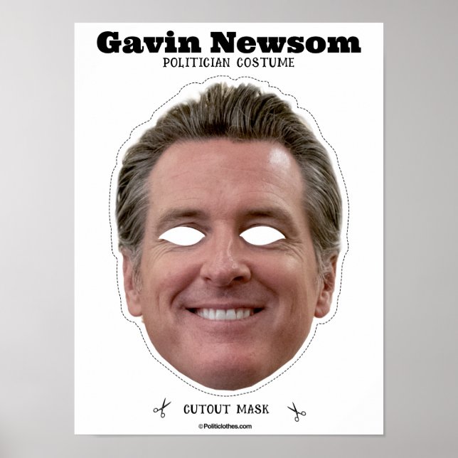 Gavin Newsom Costume Mask Poster (Framsidan)