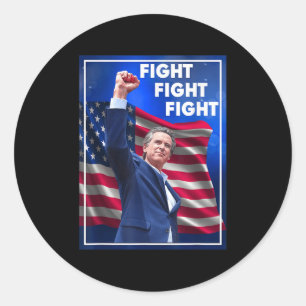 Gavin Newsom Fight Fight Fight, Rolig Sarksastisk Runt Klistermärke