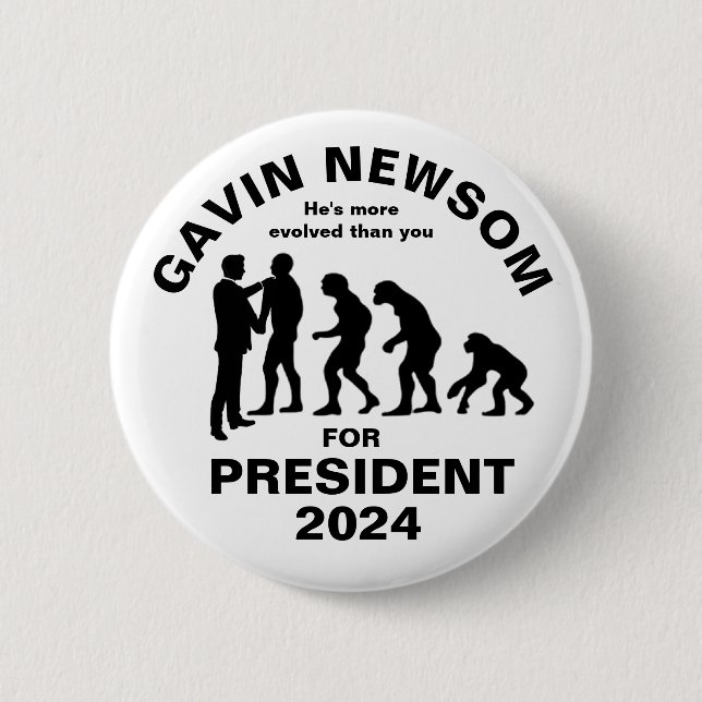 Gavin Newsom för president 2024 Knapp (Framsida)