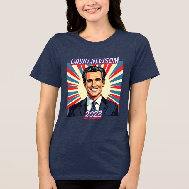 Gavin Newsom för president 2028 T Shirt (Framsida)