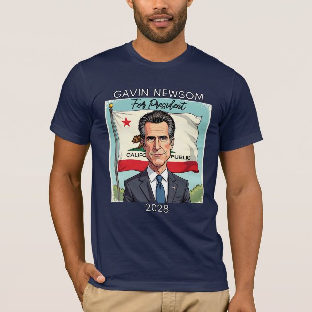 Gavin Newsom för president 2028 T Shirt (Framsida)