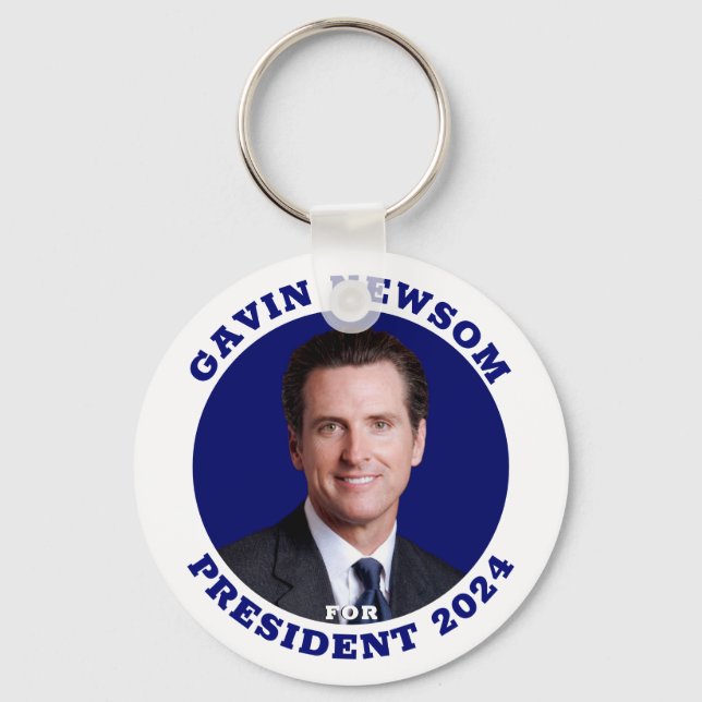 Gavin Newsom för president Keychain Nyckelring (Framsida)
